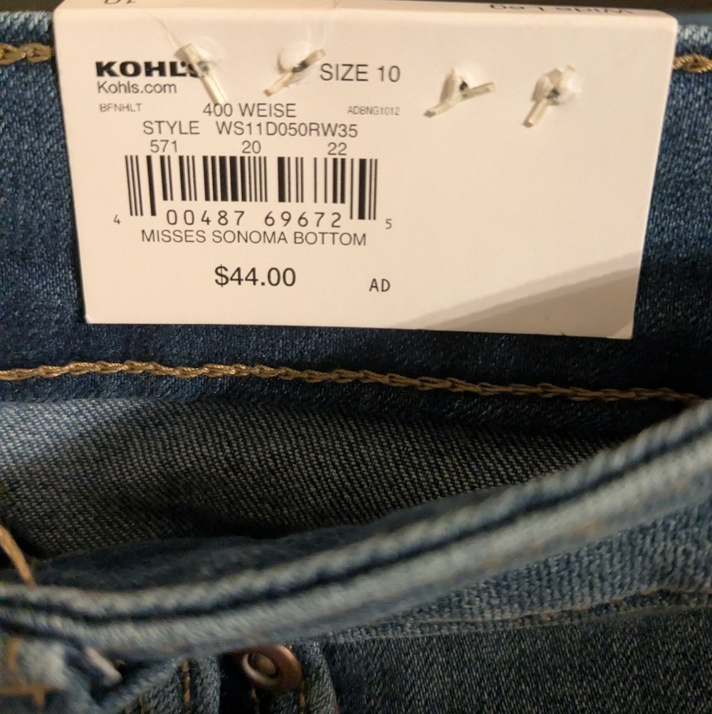 ✨ NWT Sonoma Women's High Rise Wide Leg Jeans; Size: 10 - Picture 5 of 6